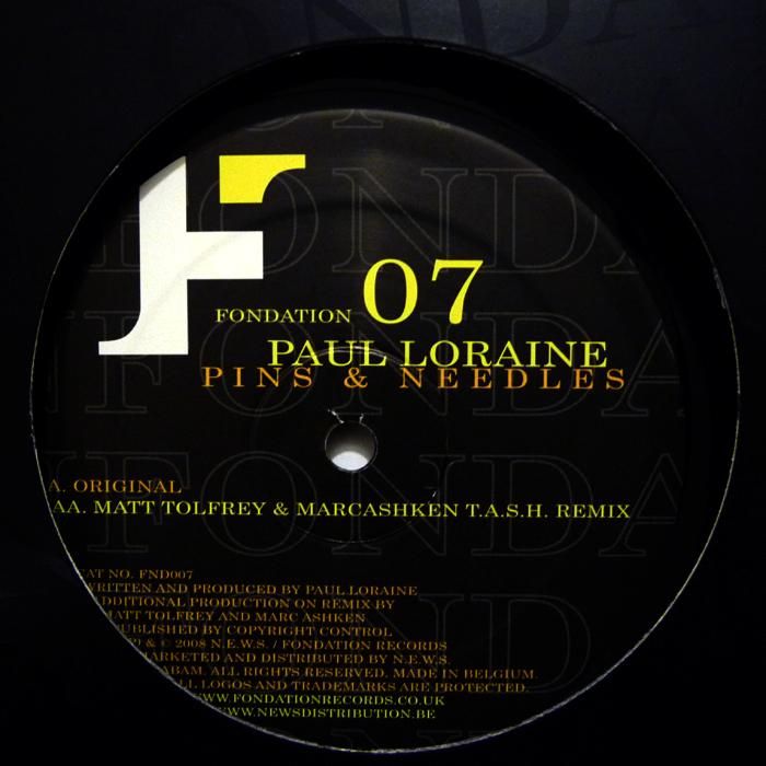 Paul Loraine - Pins & Needles EP [Fondation]